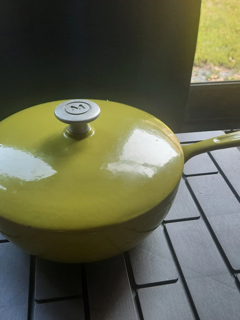 Pesto-colored Nonstick Saucier Pan with Metal Cap By Mario Batali - Home Kitchen